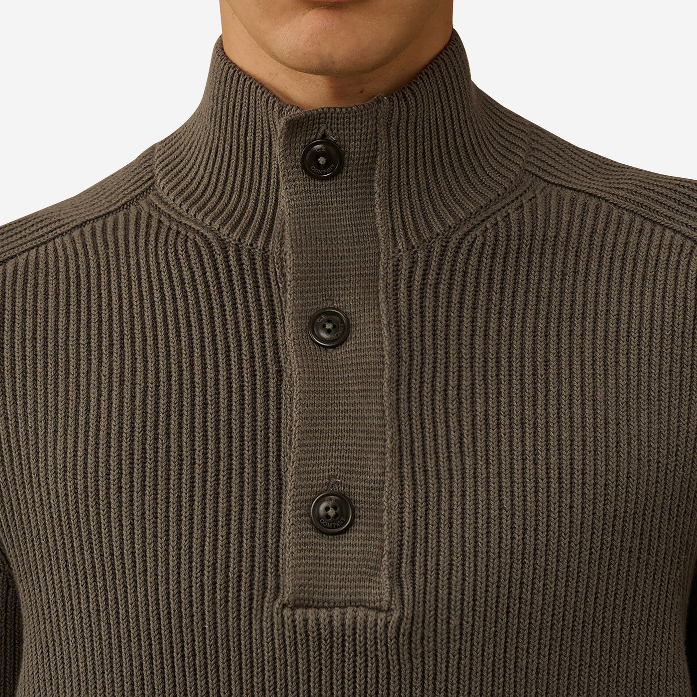 C.P. Company Full Rib Half Button Sweater – ZAP