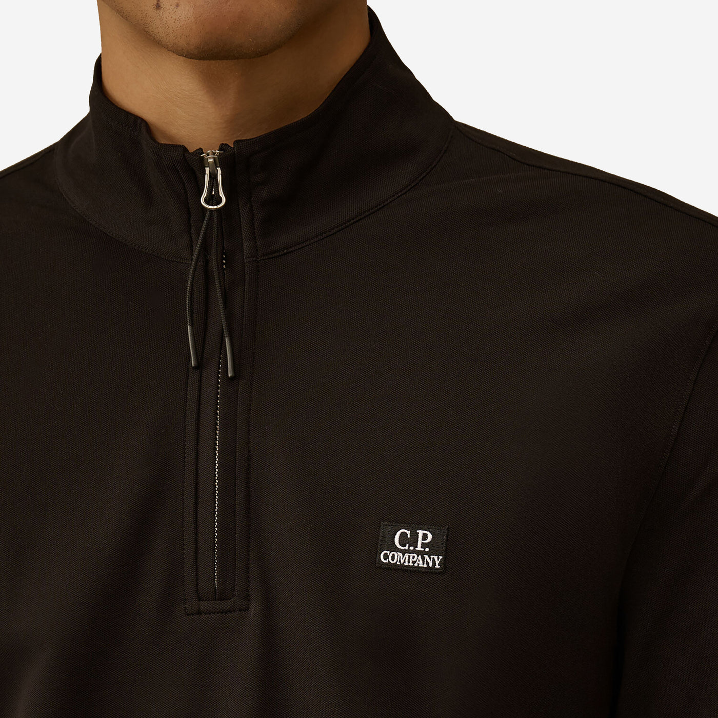 C.P. Company Stretch Piquet Half Zip Long Sleeve Polo – ZAP
