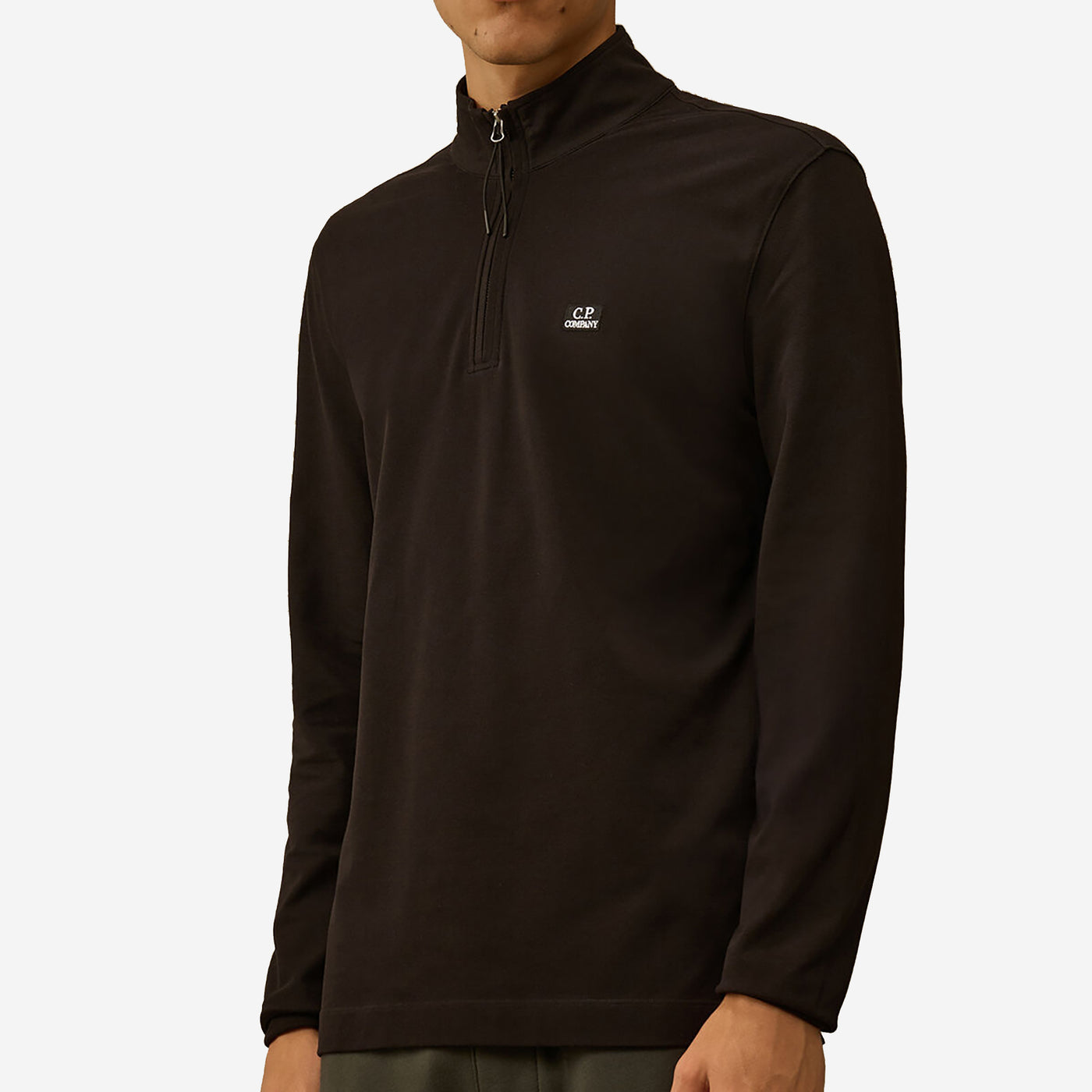 C.P. Company Stretch Piquet Half Zip Long Sleeve Polo – ZAP