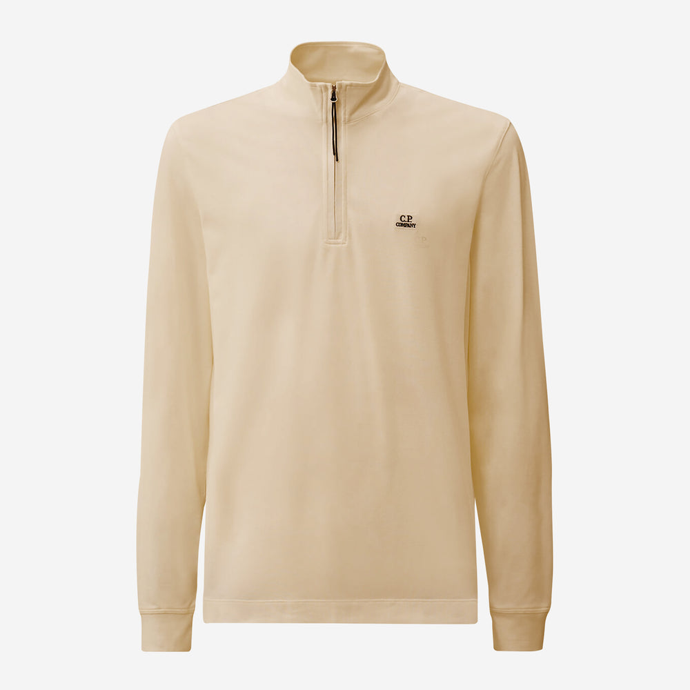 C.P. Company Stretch Piquet Half Zip Long Sleeve Polo – ZAP