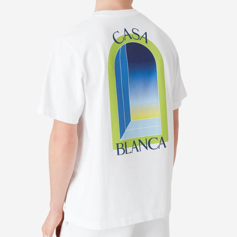 Casablanca White & Lime Arches Short Sleeve T‑Shirt – ZAP
