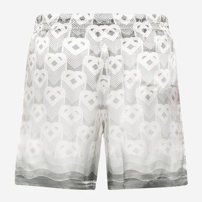 Casablanca Gradient Heart Monogram Silk Short