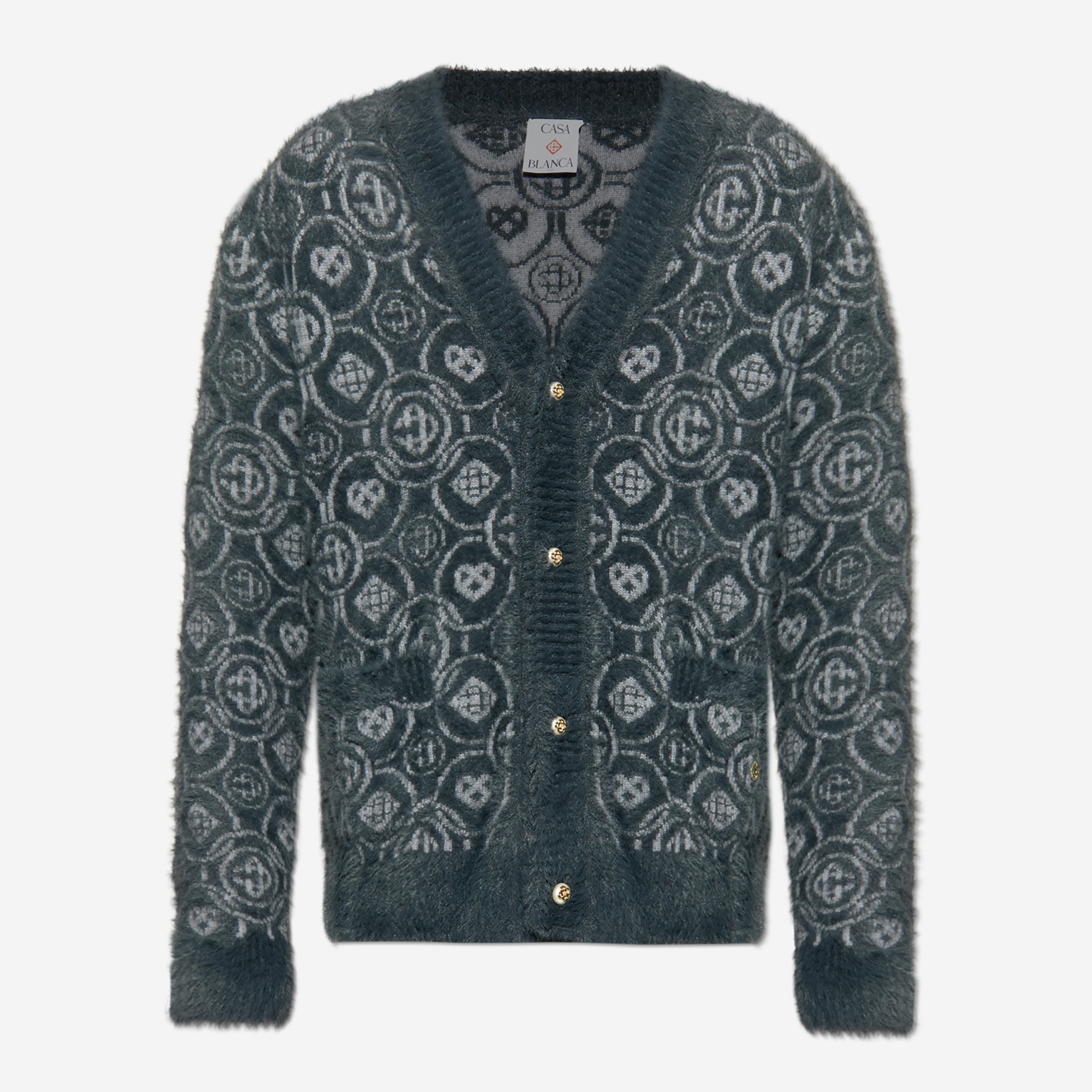 Casablanca Fluffy Monogram Cardigan