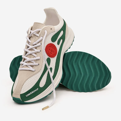 Casablanca White & Green Stade Sneaker