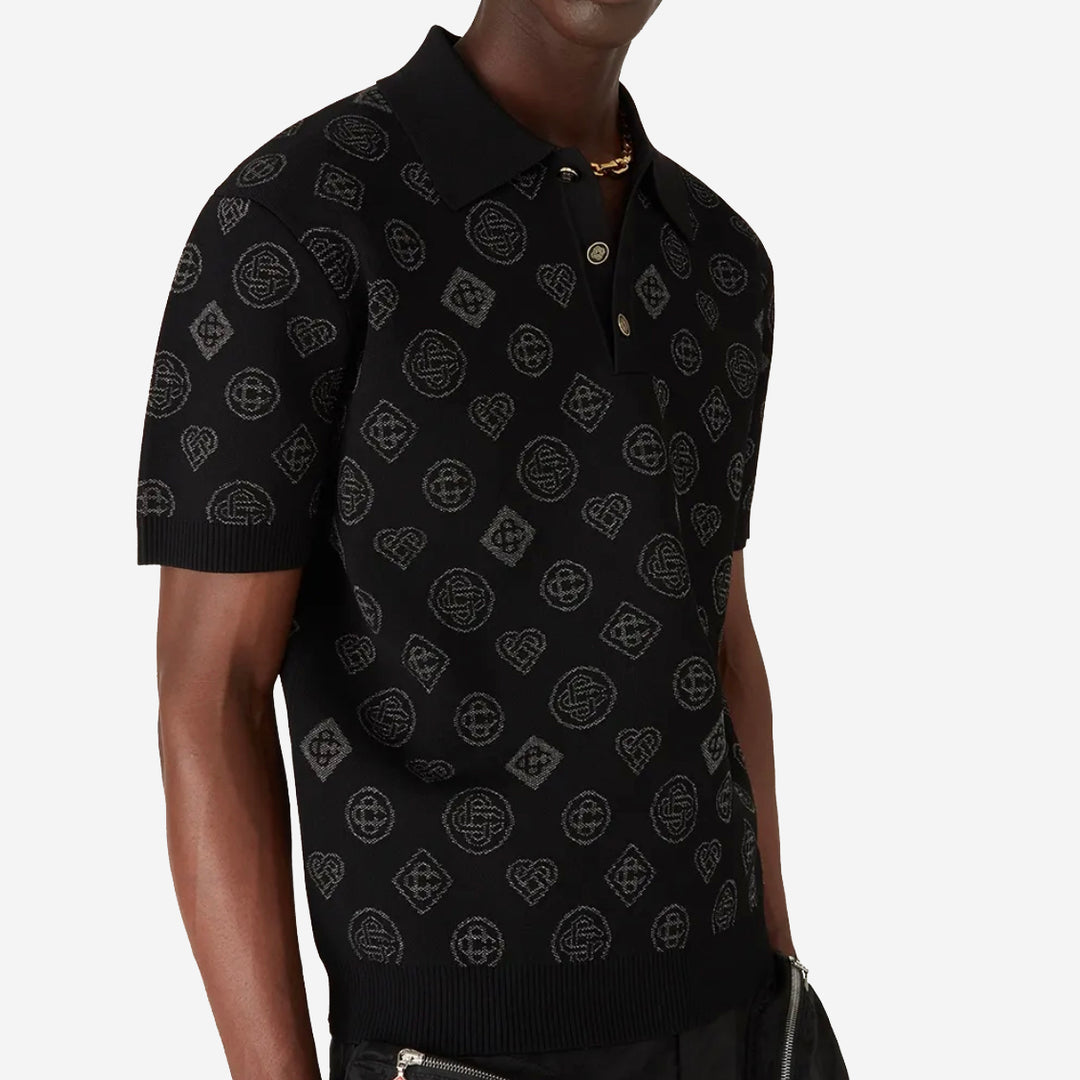 Casablanca Monogram Jacquard Knit Polo – ZAP