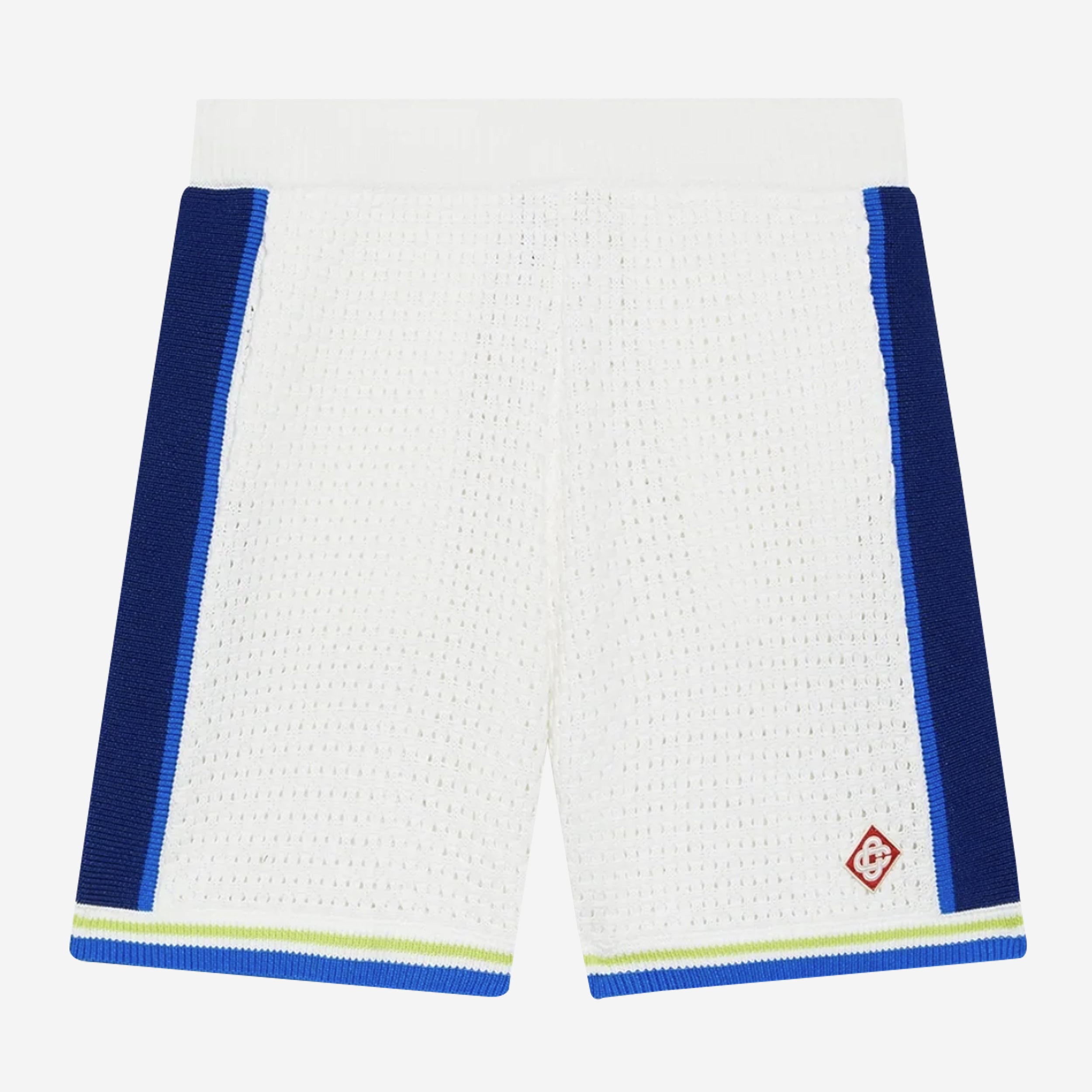 Casablanca White & Blue Crochet Shorts