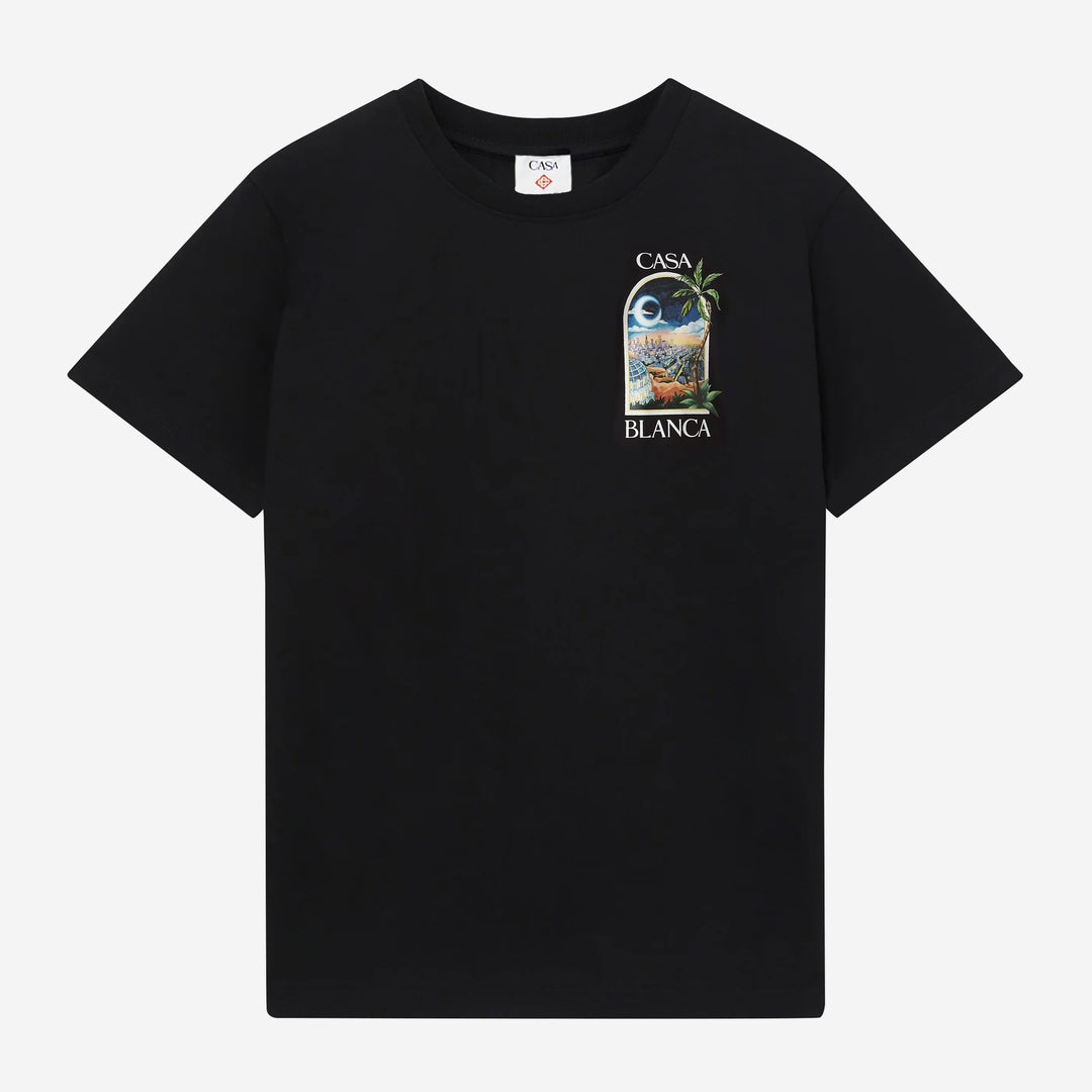 Casablanca LA NIGHT PRINTED T-SHIRT BLK Tシャツ ブラック Casablanca - LA Night Printed T-shirt | HBX - Globally