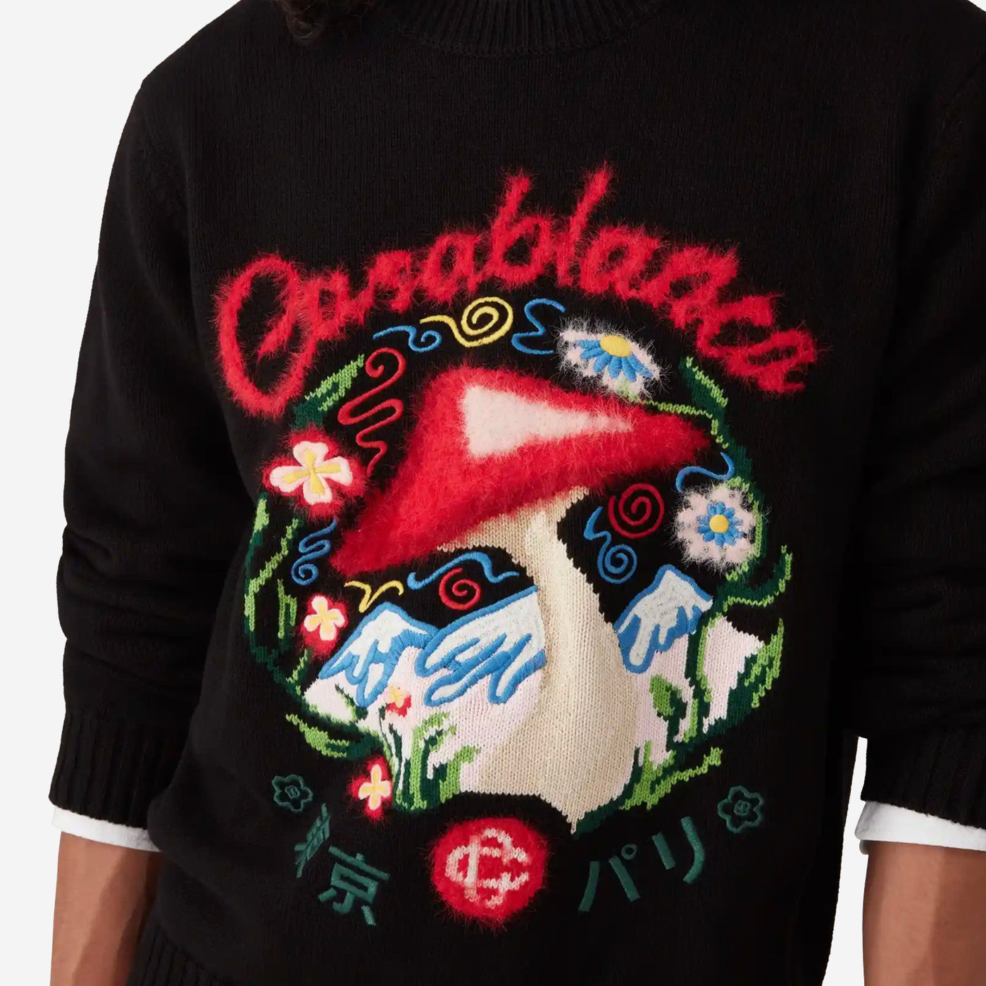 Casablanca Cotton Embroidered Mushroom Jumper