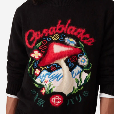 Casablanca Cotton Embroidered Mushroom Jumper