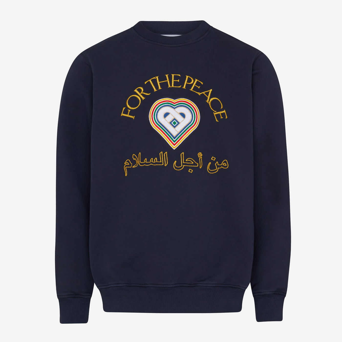 Casablanca For The Peace Gold Embroidered Sweatshirt