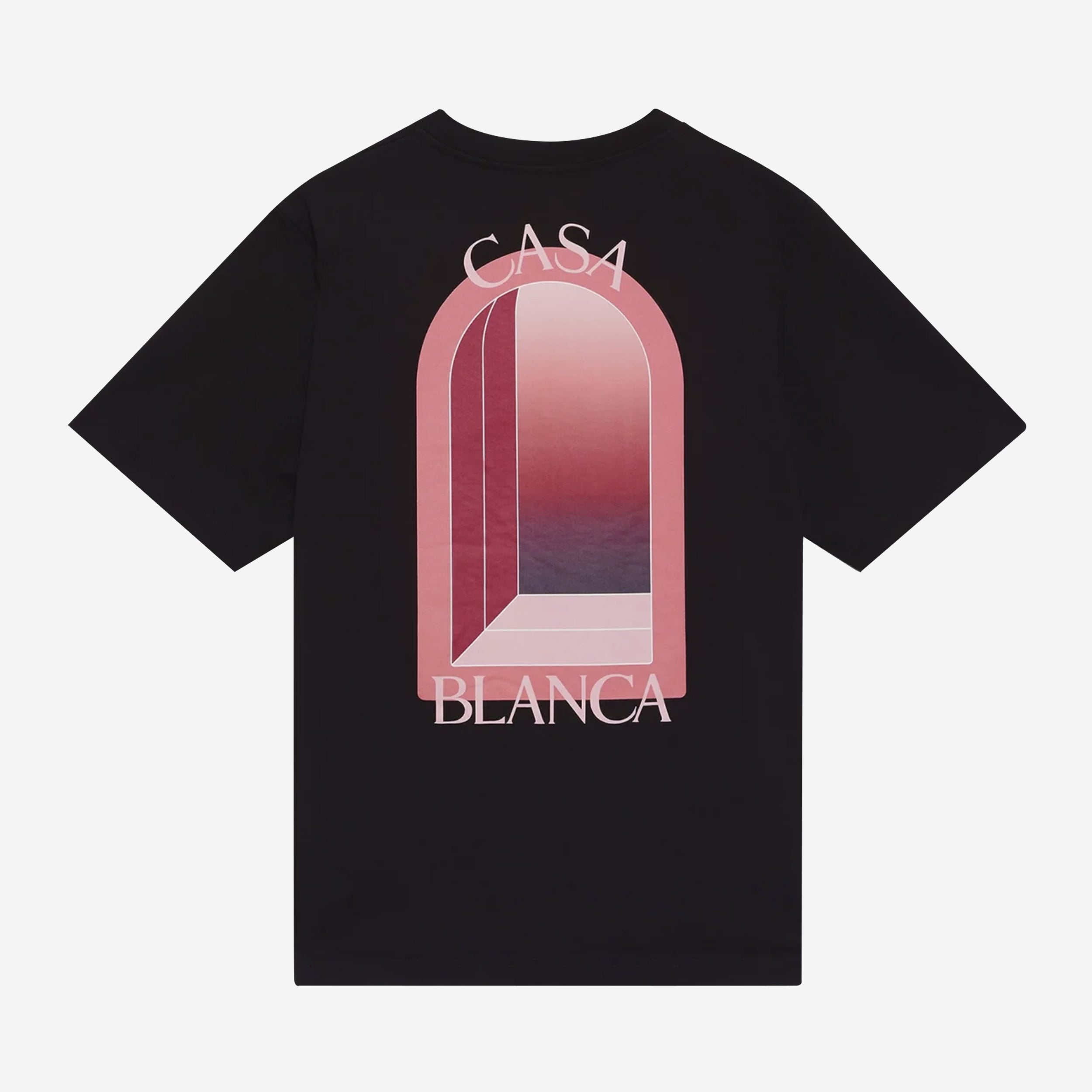 Casablanca Black & Pink Arches Short Sleeve T‑Shirt