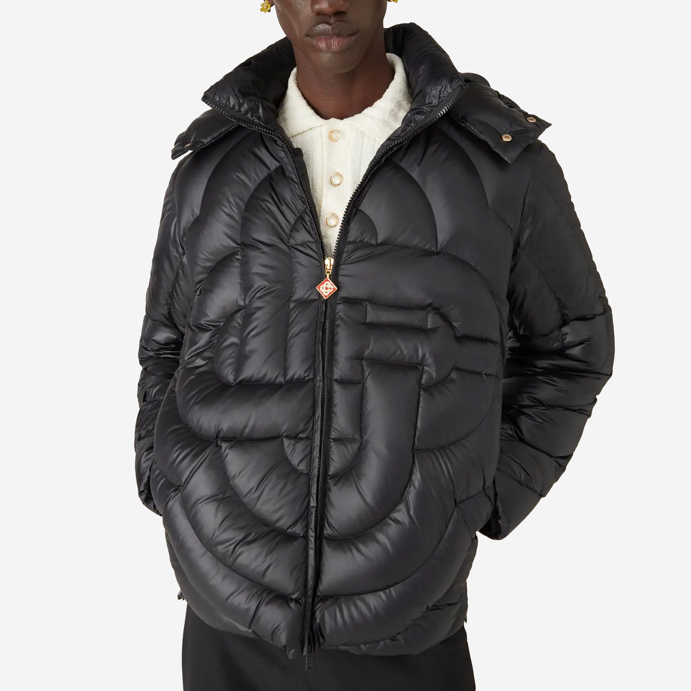 Casablanca Nylon Quilted Monogram Puffa Jacket