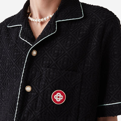 Casablanca Monogram Jacquard Towelling Short Sleeve Shirt