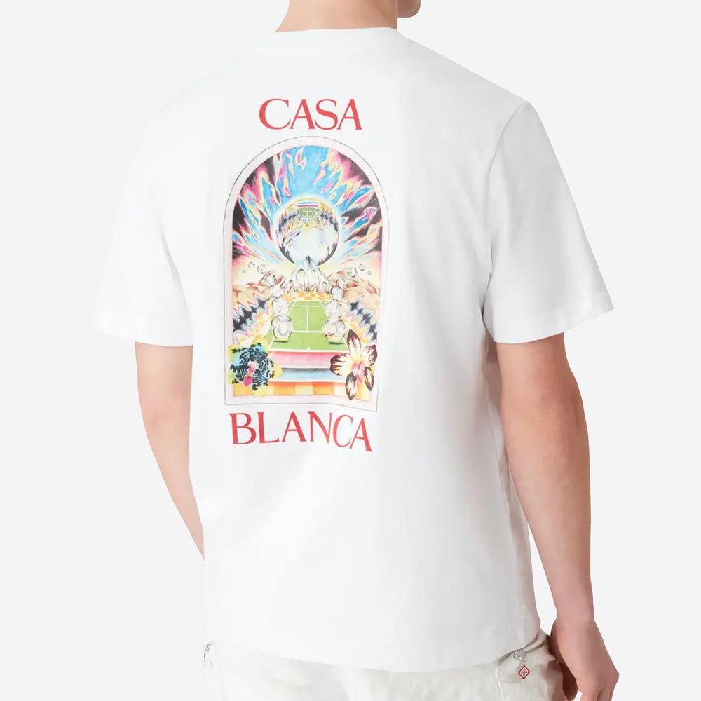 Casablanca Tシャツ Casablanca Black Tennis Landscape Short Sleeve T‑Shirt – ZAP