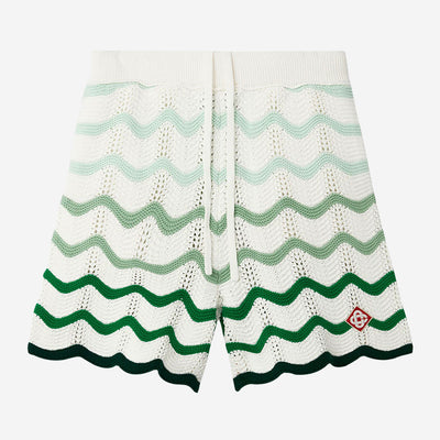 Casablanca Wavy Gradient Crochet Shorts