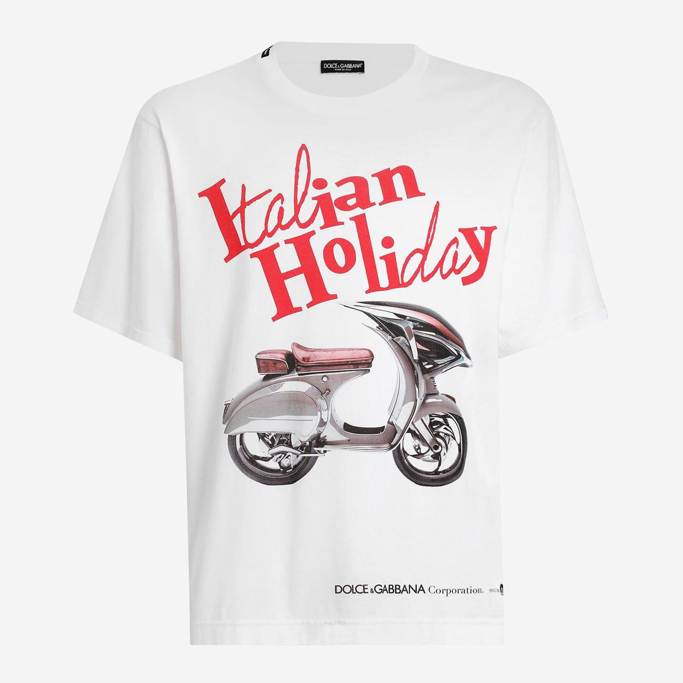 Dolce & Gabbana Cotton Vespa Print T-Shirt