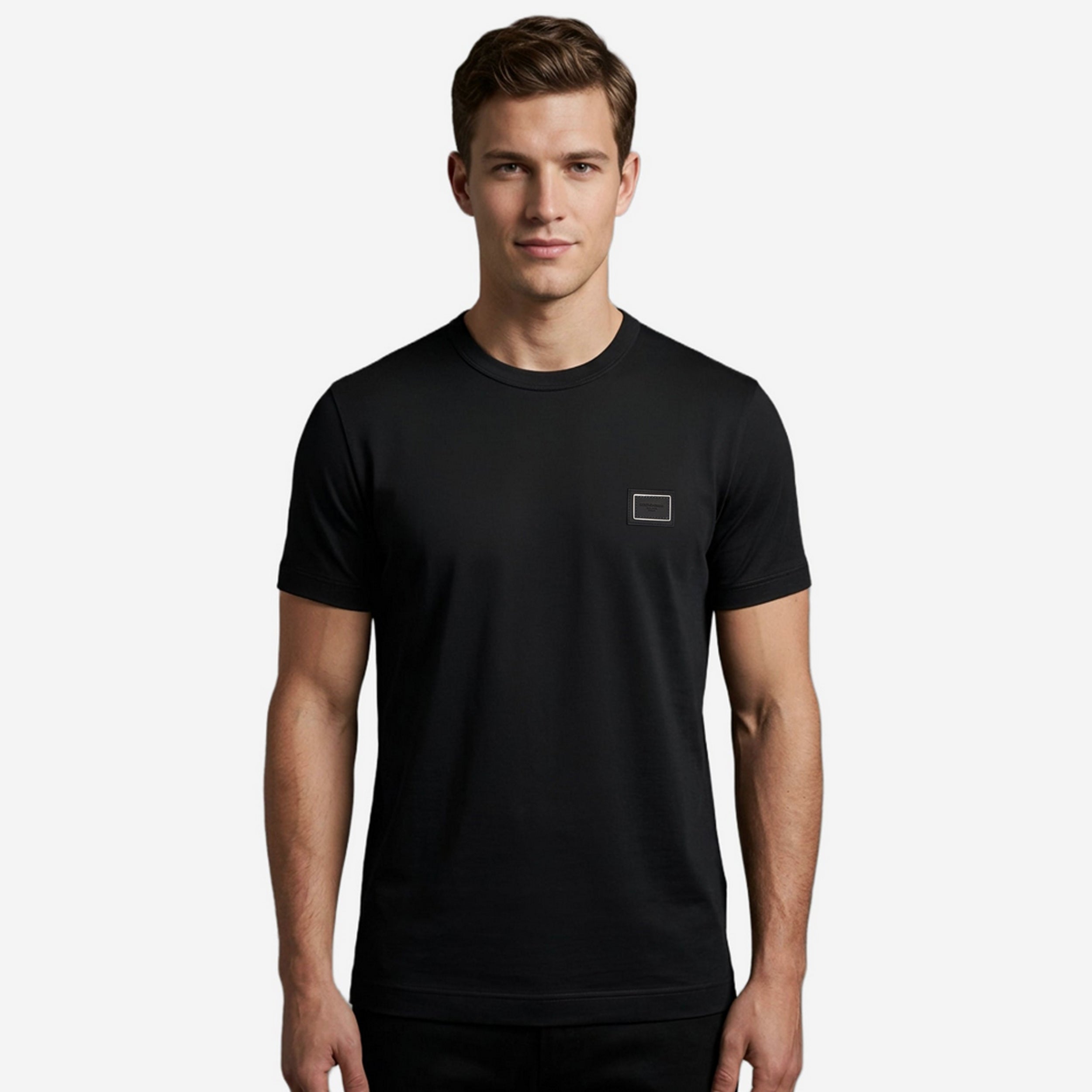 Dolce & Gabbana Logo New Plate Cotton T-Shirt