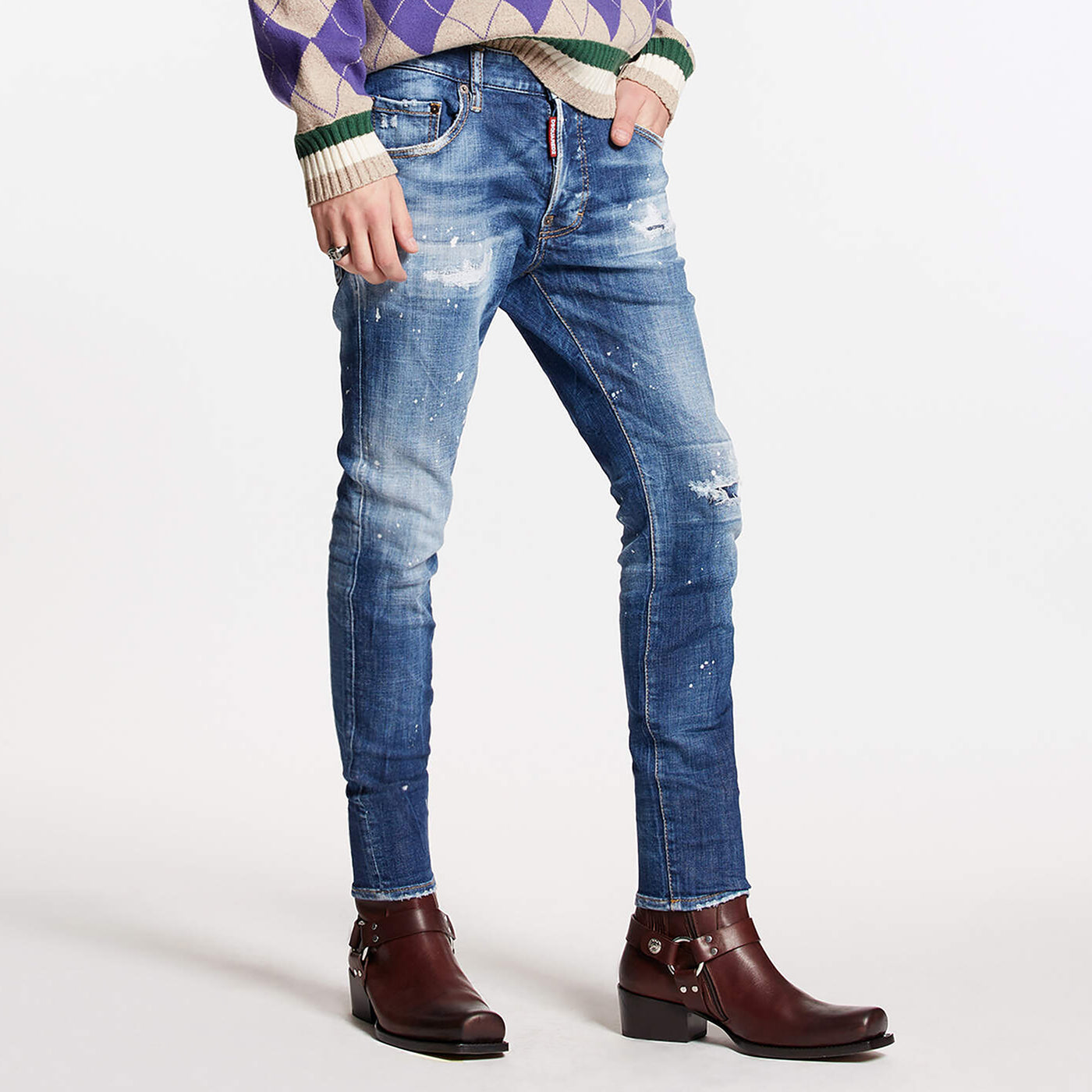 DSquared2 Ripped Wash Super Twinky Jeans