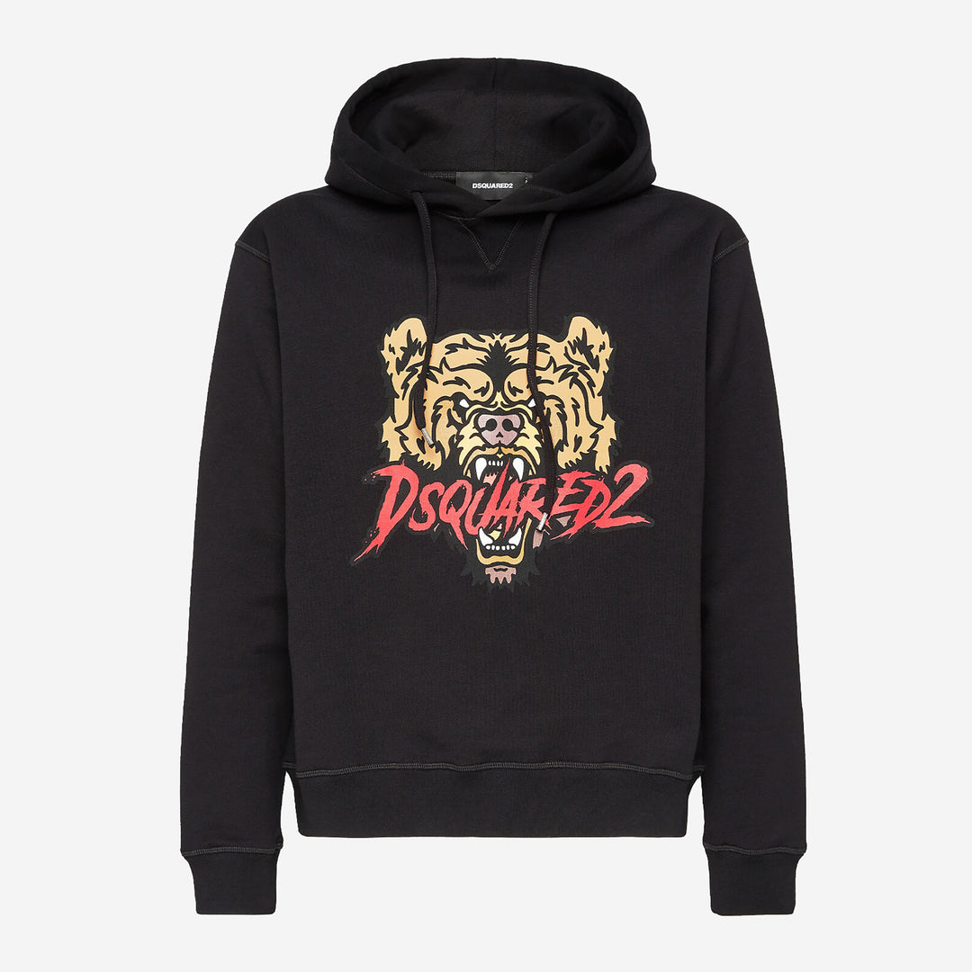 DSquared2 Bear Logo Cool Fit Hoodie Sweatshirt ZAP