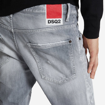 DSquared2 Brushed Grey Wash Skater Jeans