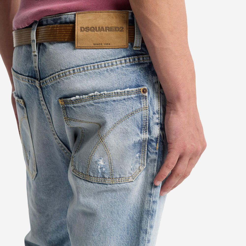 DSquared2 Light Diagonale Wash Teddy Jeans – ZAP