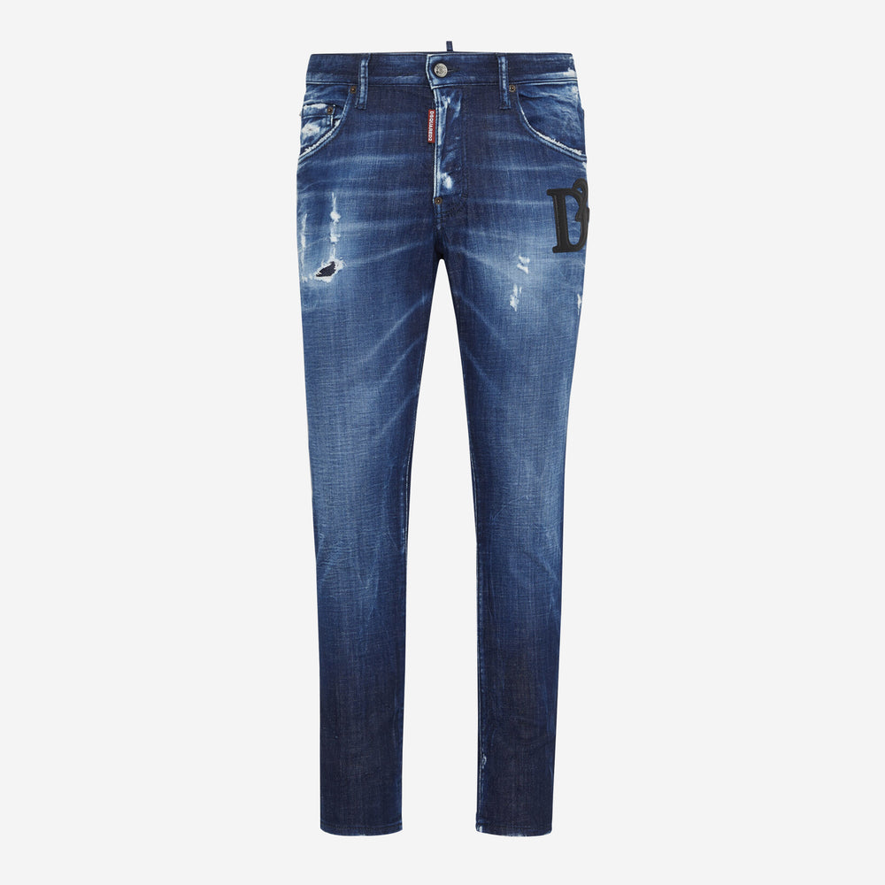 DSquared2 Dark Midnight Blue Wash Skater Jeans – ZAP