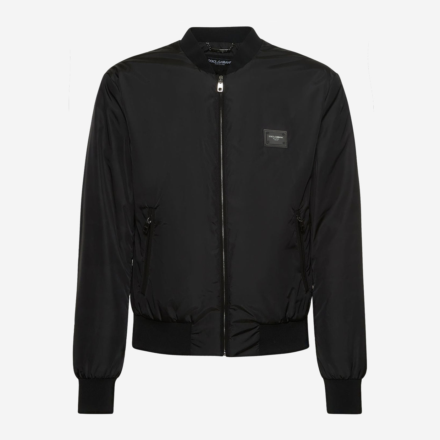 Dolce & Gabbana Plaque Nylon Bomber Jacket