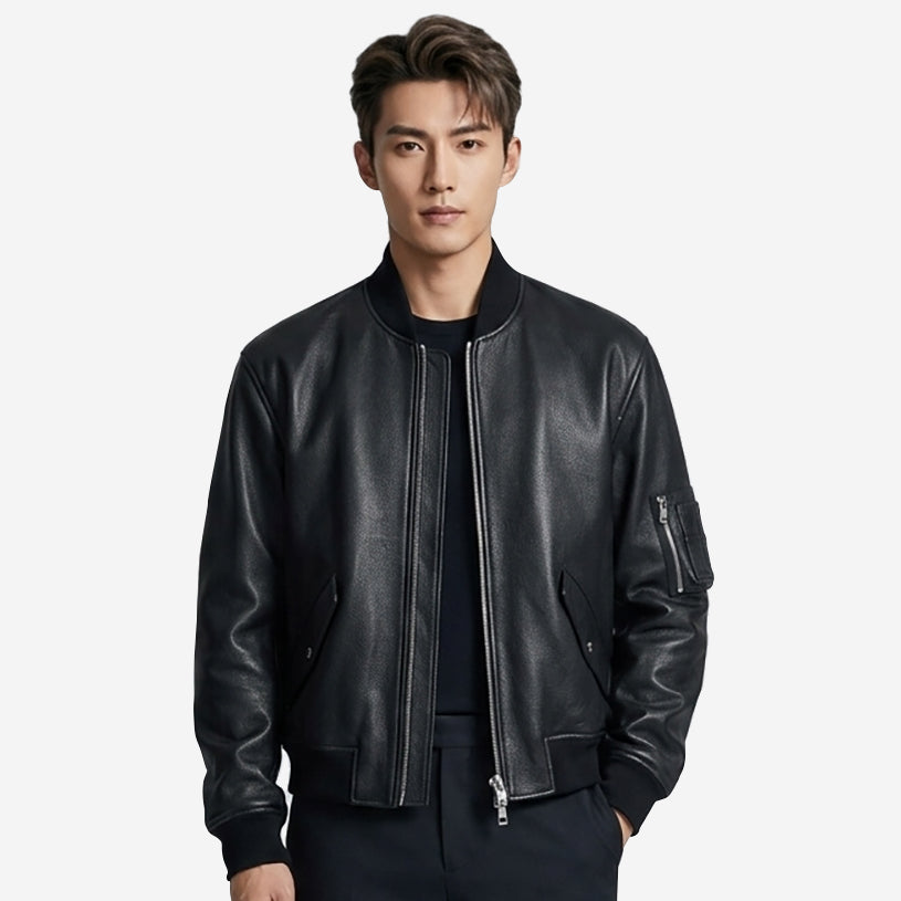 ジャケット・アウター 00s dolce&gabbana leather bomber jacket FOR SALE) Two 2000s Dolce & Gabbana Lambskin Leather Jackets