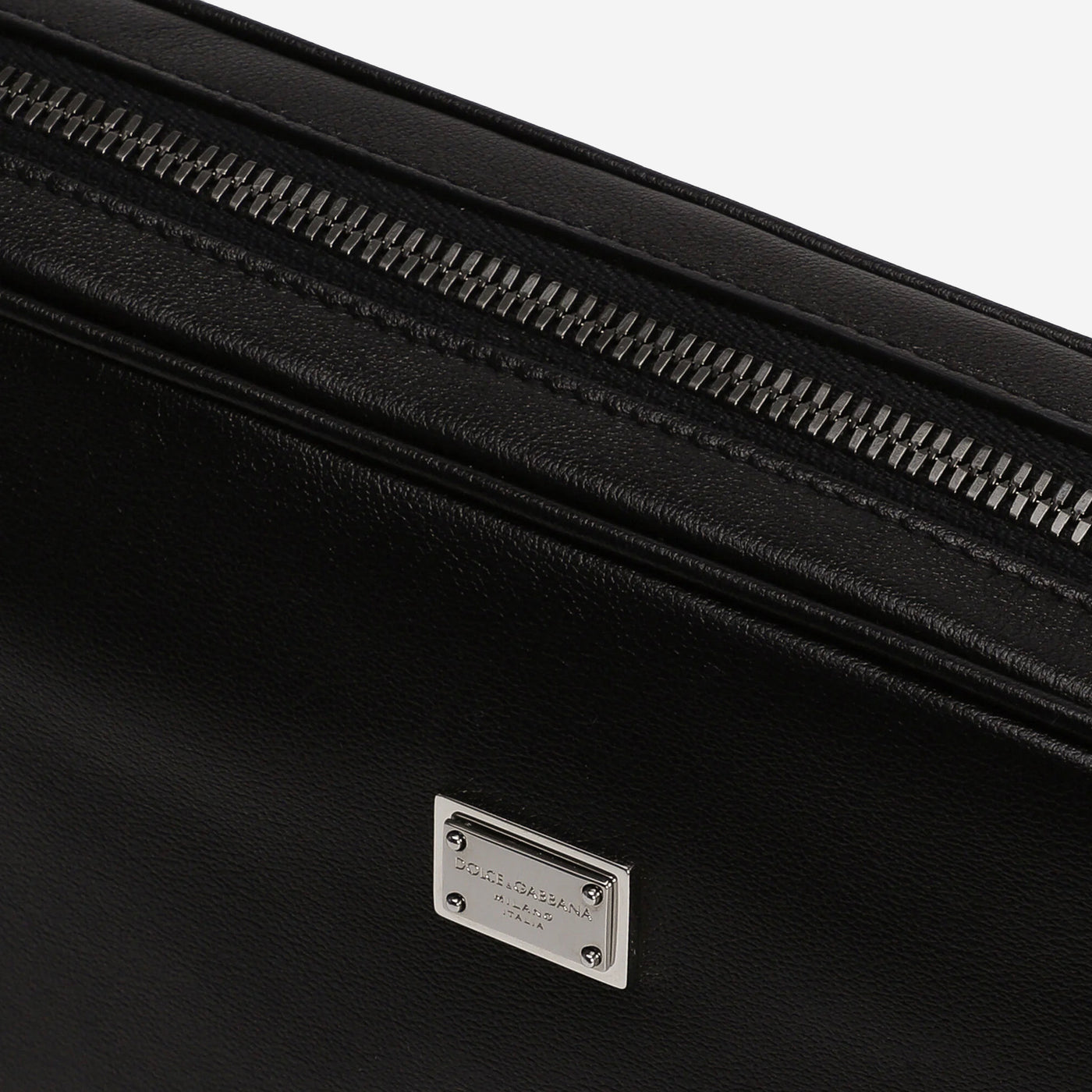Dolce & Gabbana Branded Tag Calfskin Pouch