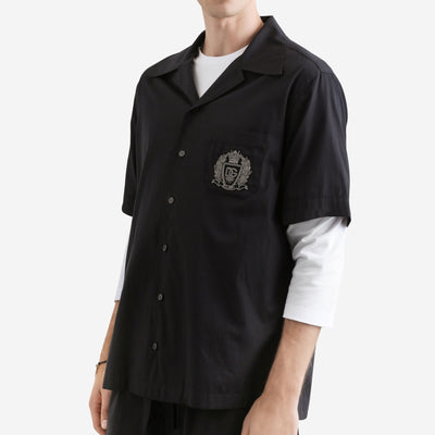 Dolce & Gabbana Hawaii Cotton Crest Shirt