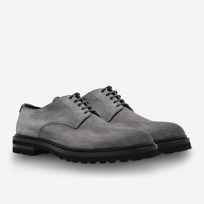 Dolce & Gabbana Grey Suede Derby Shoe