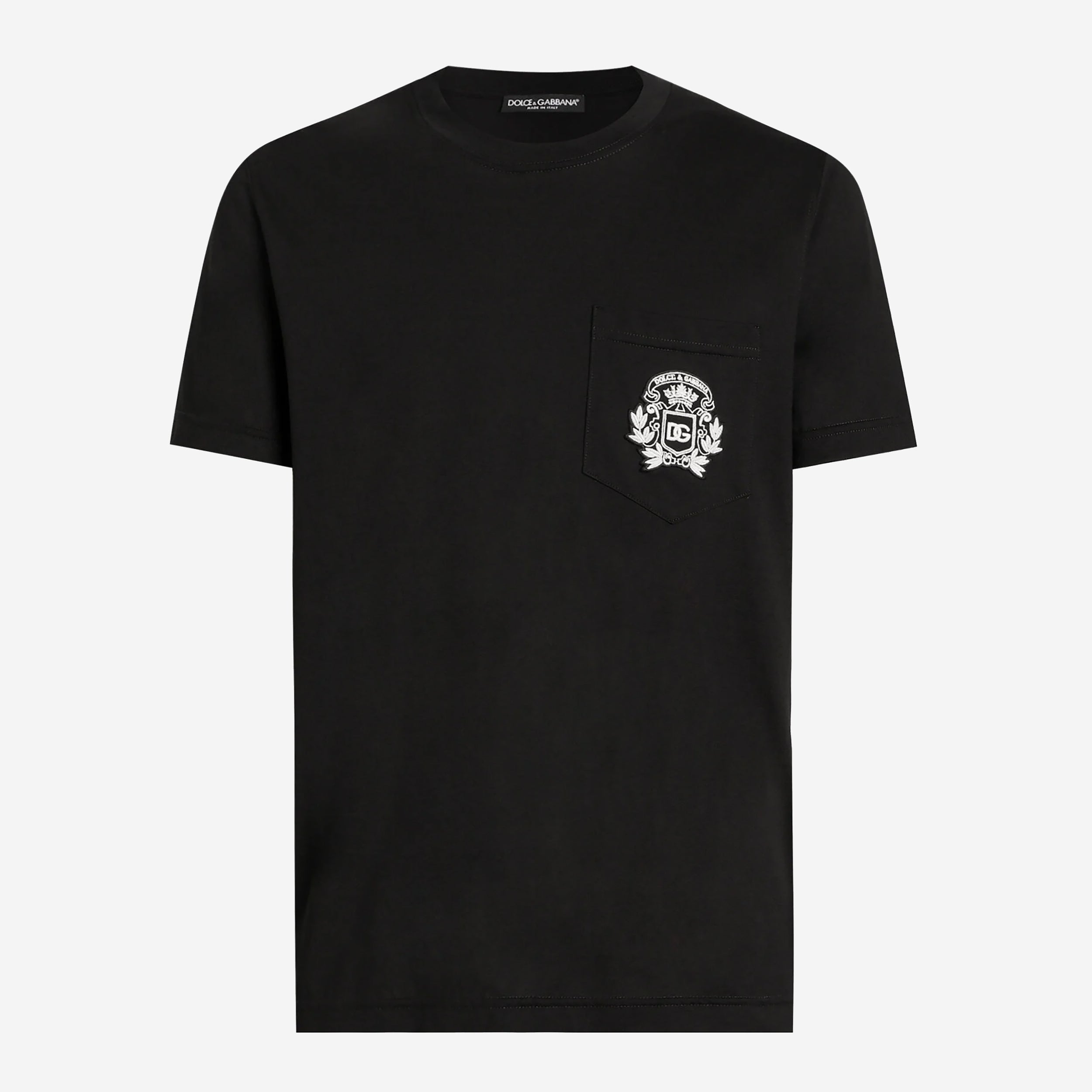 Dolce & Gabbana Logo Embroidery Cotton T-Shirt
