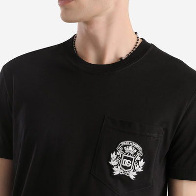 Dolce & Gabbana Logo Embroidery Cotton T-Shirt