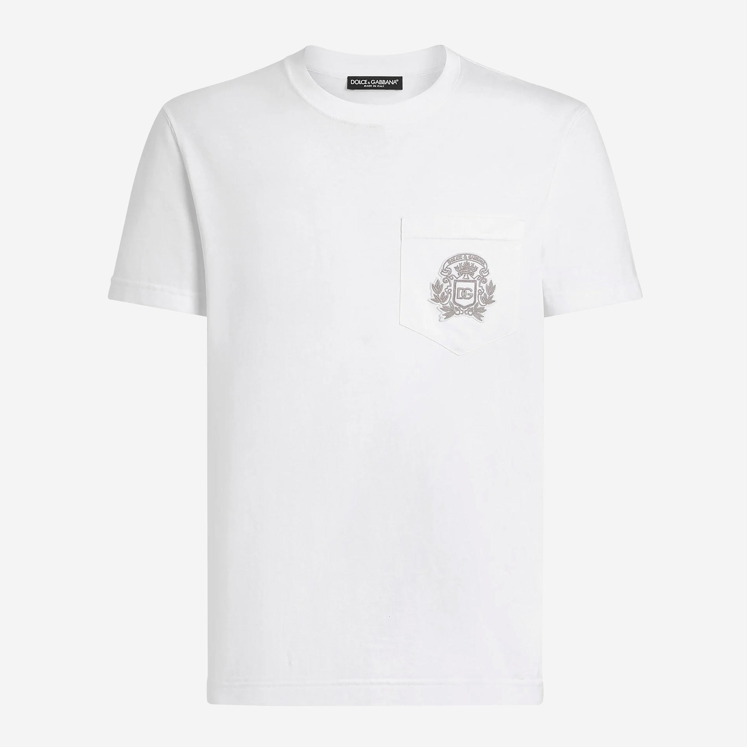 Dolce & Gabbana Logo Embroidery Cotton T-Shirt