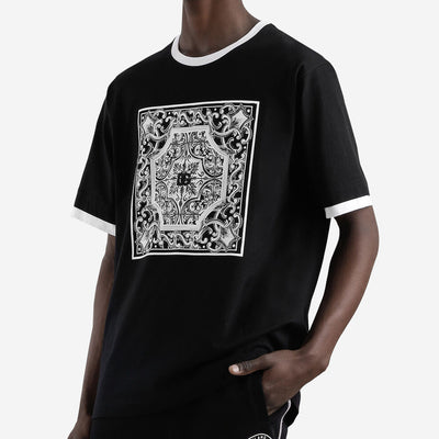 Dolce & Gabbana Print And Embroidery Cotton T-Shirt