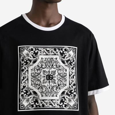 Dolce & Gabbana Print And Embroidery Cotton T-Shirt