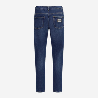 Dolce & Gabbana Slim-Fit Stretch Cotton Plaque Jeans