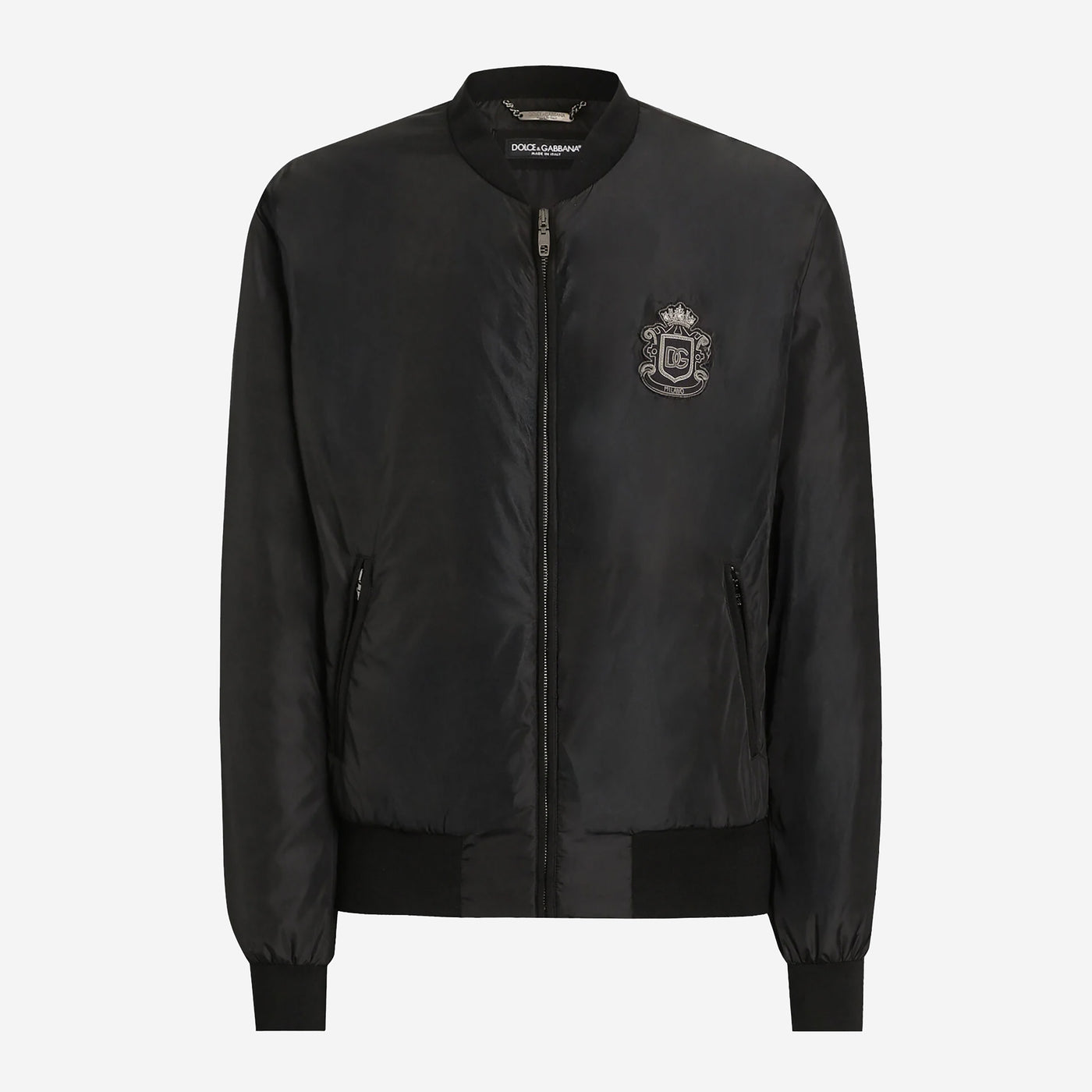 Dolce & Gabbana Crest Patch Bomber Jacket