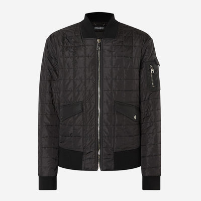 Dolce & Gabbana Plaque Quilted Bomber Jacket