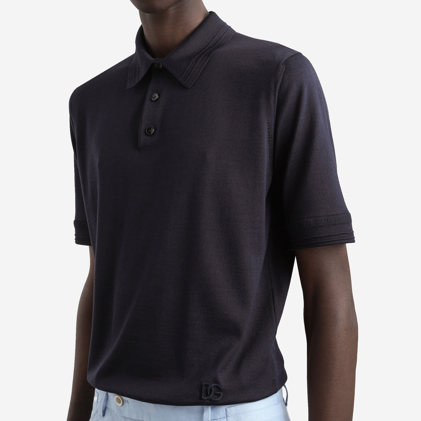 Dolce & Gabbana Satin Silk Polo Shirt