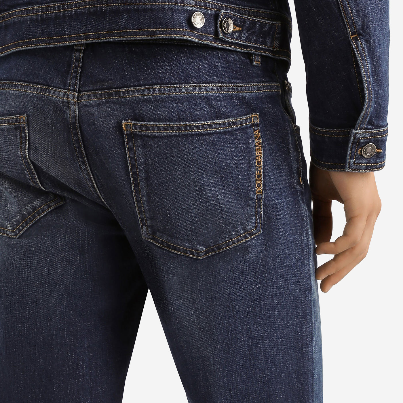 Dolce & Gabbana Skinny Fit Logo Embroidery Jean