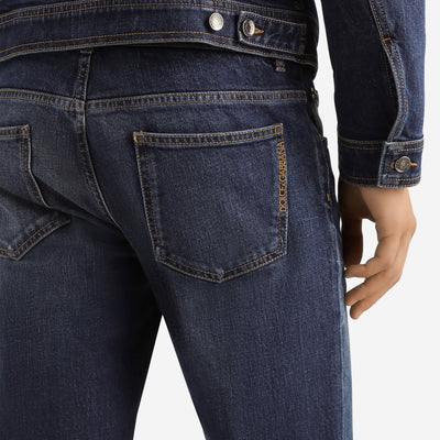 Dolce & Gabbana Skinny Fit Logo Embroidery Jean