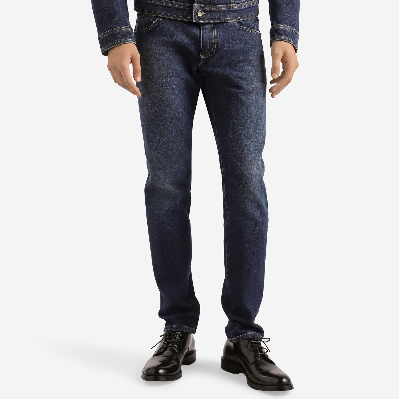 Dolce & Gabbana Skinny Fit Logo Embroidery Jean