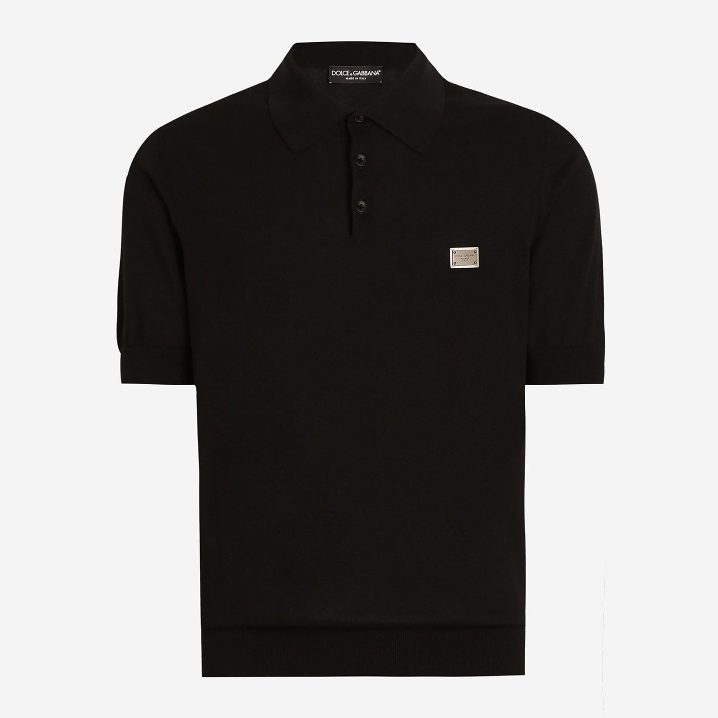 Dolce & Gabbana Branded Tag Knit Polo