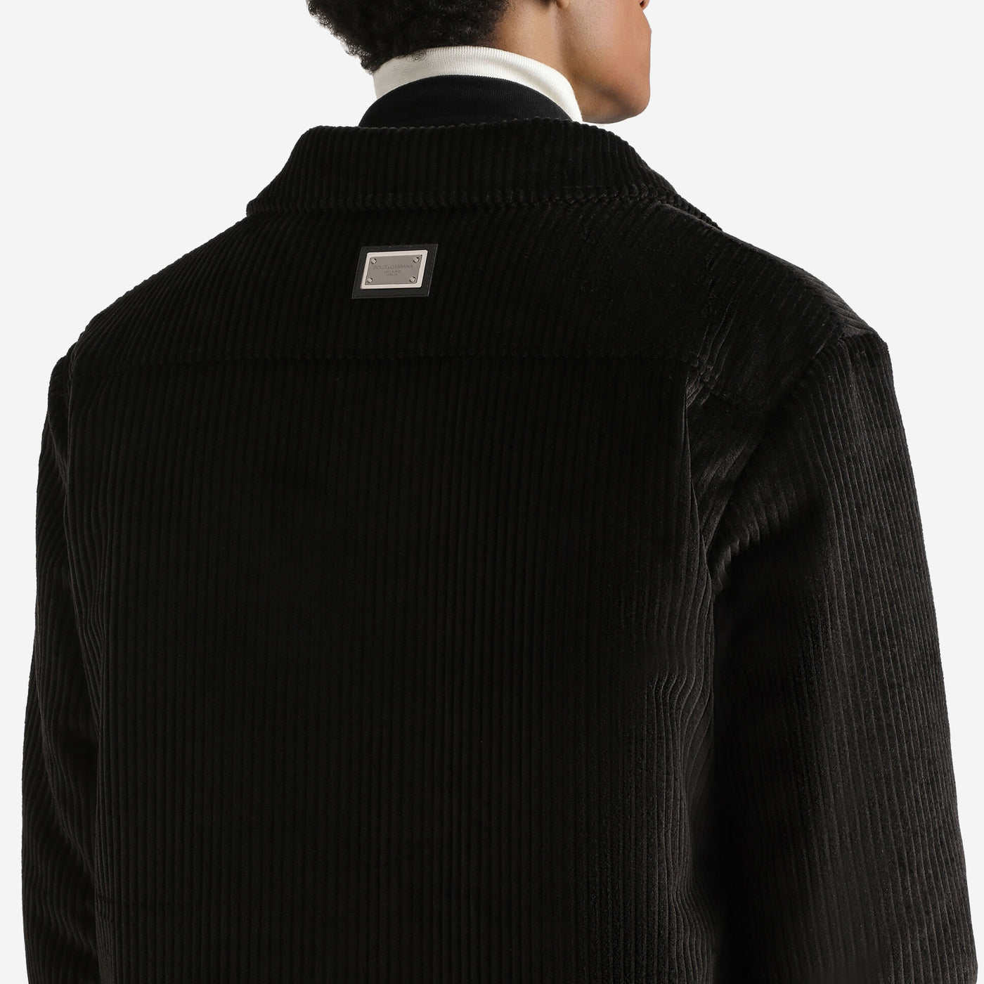 Dolce & Gabbana Padded And Quilted Velvet Shirt Jacket