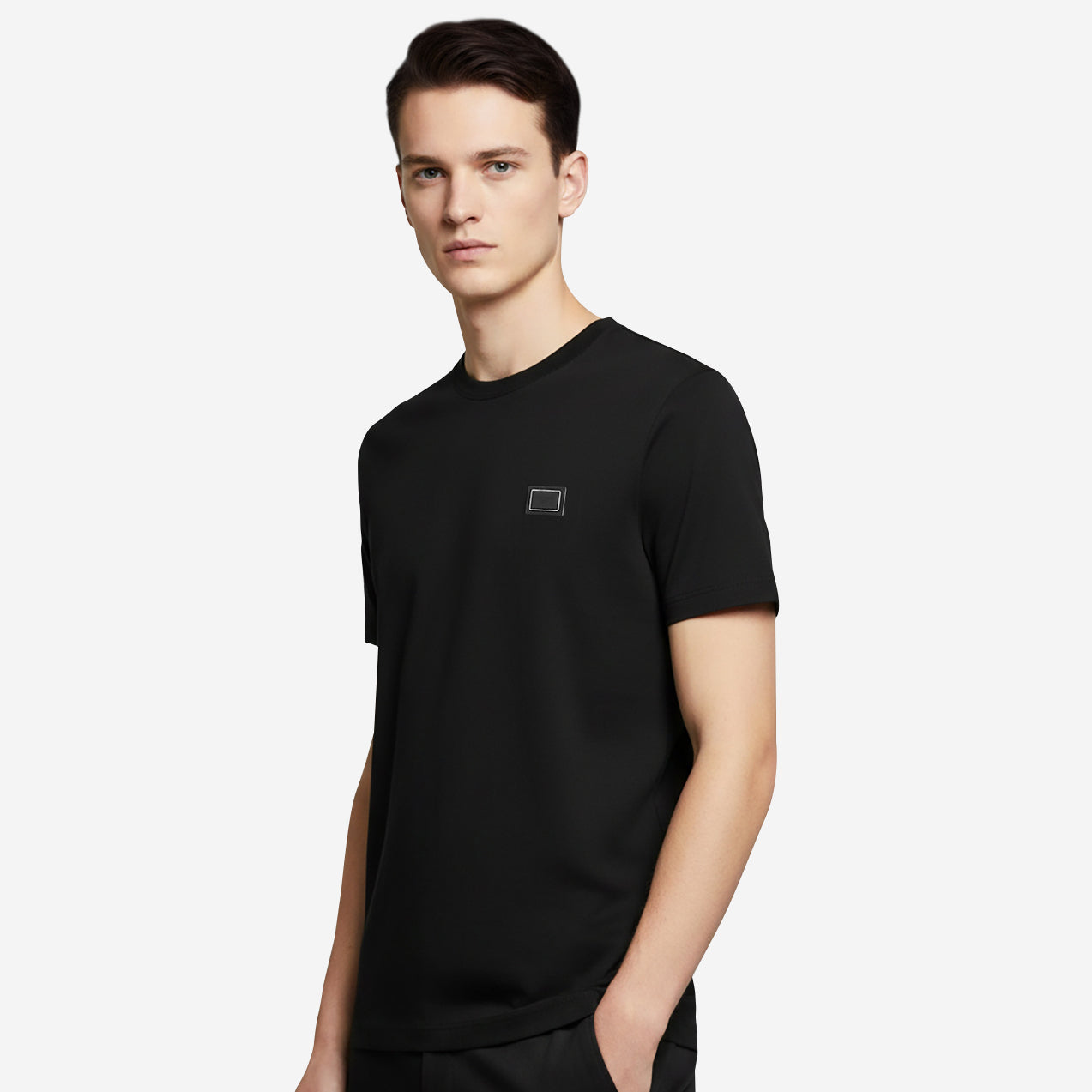Dolce & Gabbana Logo Plate Cotton T-Shirt