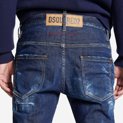 DSquared2 Dark Ripped Wash Super Twinky Jeans