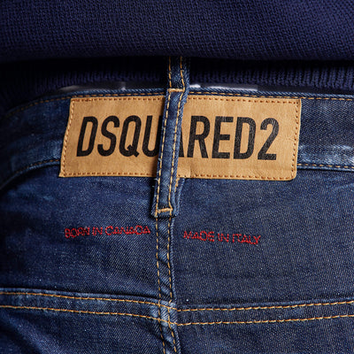DSquared2 Dark Ripped Wash Super Twinky Jeans