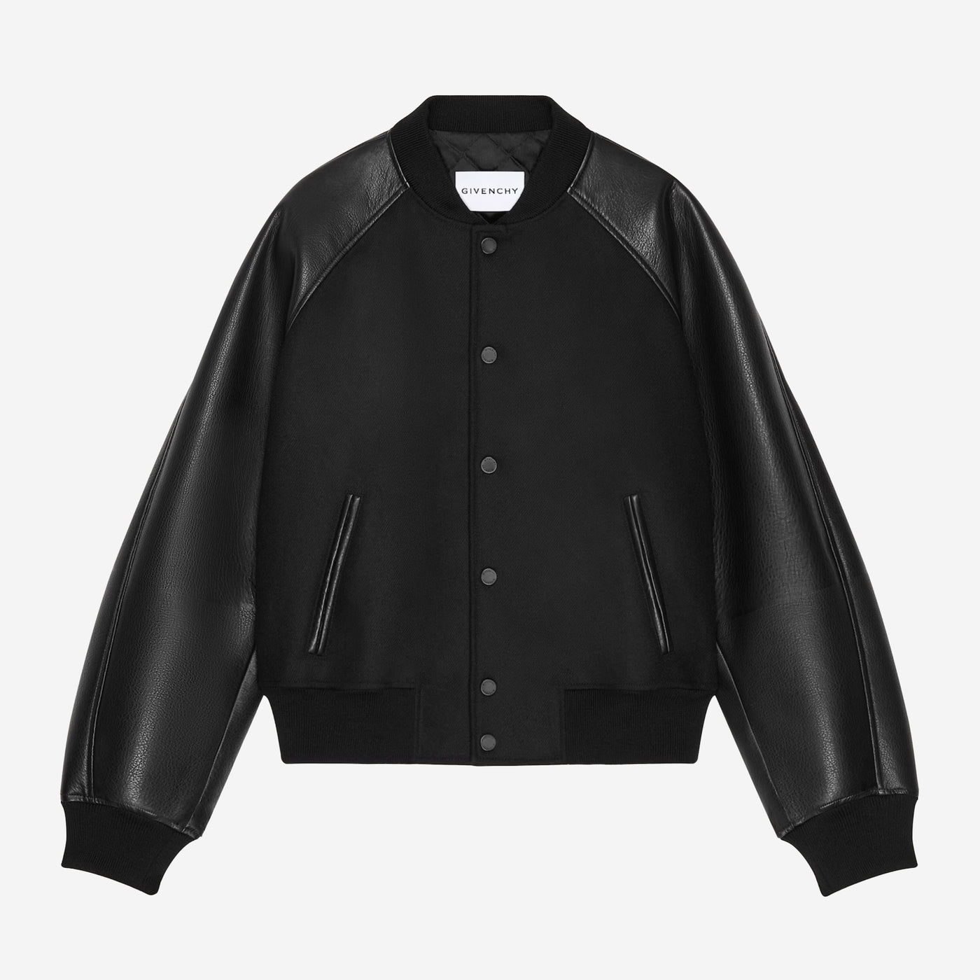 正規品GIVENCHY スタジャン ブラック希少品、美品 GIVENCHY Leather Embroided Star Baseball Jacket ラムレザー