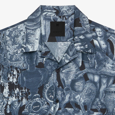 Givenchy Hubert Objects Print Silk Shirt